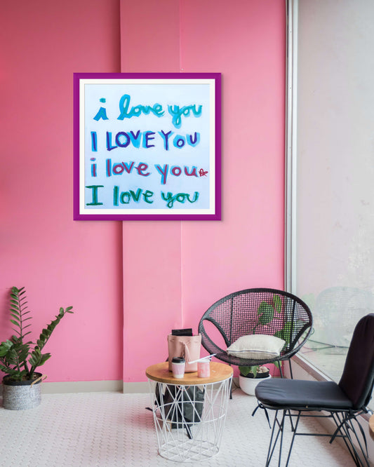 I love you X 4 print